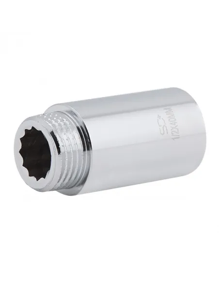 Удлинитель латунный SD Plus SD1301540 хром, 40 мм х 1/2 дюйма - 1 Удлинитель латунный SD Plus SD1301540 хром, 40 мм х 1/2 дюйма - 1