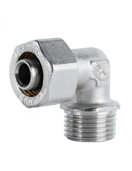 Уголок обжимной SD Plus НР SD157W1615 16 х 1/2 дюйма, для МП труб - 1