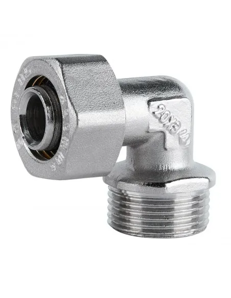 Уголок обжимной SD Plus НР SD157W2020 20 х 3/4 дюйма, для МП труб - 1