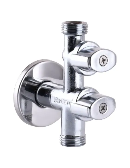 Кран шаровый угловой двойной ARCO 1/2 х 1/2 х 1/2 COMB15MAC - 1