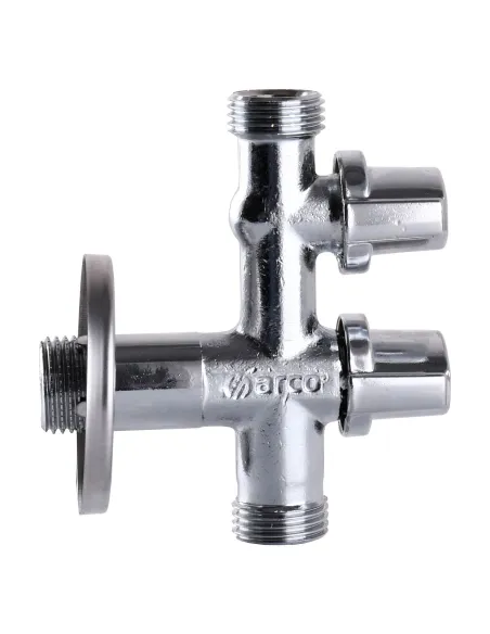 Кран шаровый угловой двойной ARCO 1/2 х 1/2 х 1/2 COMB15MAC - 2