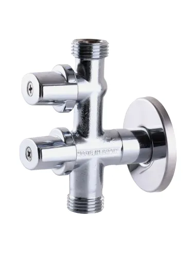 Кран шаровый угловой двойной ARCO 1/2 х 1/2 х 1/2 COMB15MAC - 3