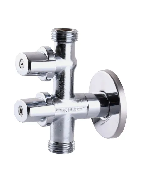 Кран шаровый угловой двойной ARCO 1/2 х 1/2 х 1/2 COMB15MAC - 3