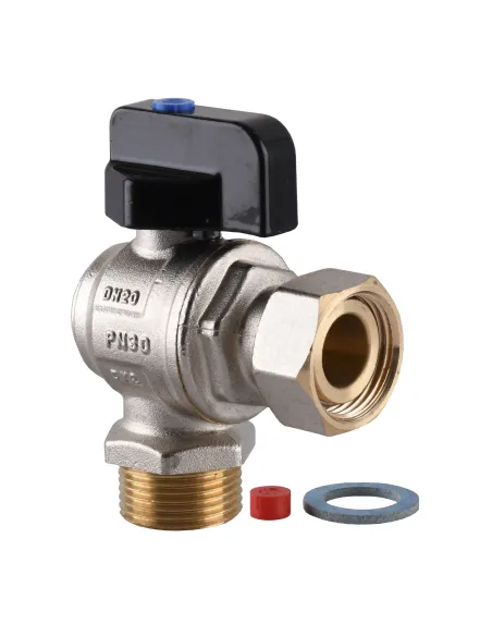 Кран шаровый угловой для котла с накидной гайкой ARCO 3/4 дюйма 150814 - 1