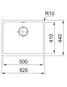 Мойка кухонная каменная прямоугольная Franke SID 110-50, 440х525х200 мм, черная - 2
