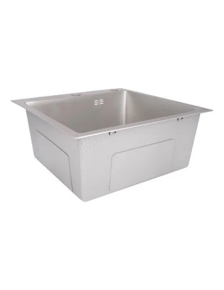 Мийка кухонна металева квадратна Lidz Brush Grey H5050G 3.0/0.8 мм, 500х500х220 мм - 3