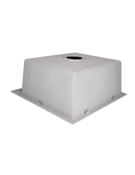 Мийка кухонна металева квадратна Lidz Brush Grey H5050G 3.0/0.8 мм, 500х500х220 мм - 5