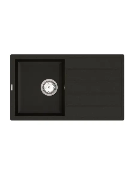 Мойка кухонная каменная Vankor Easy EMP 02.76 Black 750х435 мм, прямоугольная, черная - 1