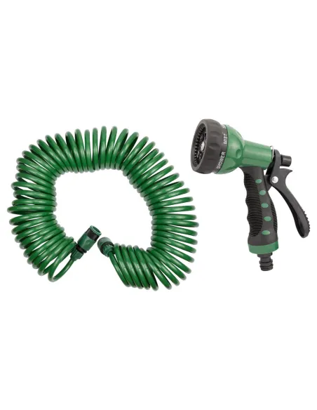Пистолет для полива Grad 5019075 7 режимов, пластик, шланг спиральный 15 м - 1