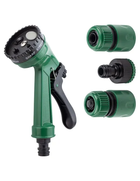 Пистолет для полива Grad 5012585 4 режима, пластик, 2 коннектора и адаптер на шланг 3/4 дюйма - 1