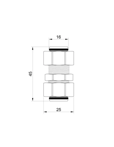 Переходник обжимной SD Plus SD152W1616 16 х 16 мм, для МП труб - 2