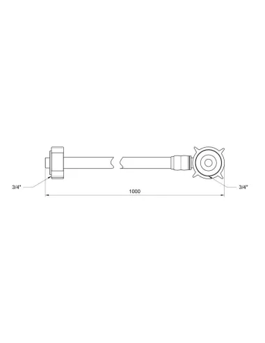Шланг затоки для пральної машини SD Plus SD095W100 1 метр - 2