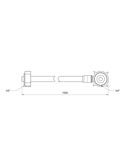 Шланг затоки для пральної машини SD Plus SD095W100 1 метр - 2 Шланг затоки для пральної машини SD Plus SD095W100 1 метр - 2