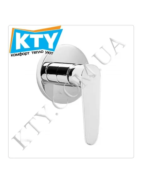 Змішувач для душу прихованого монтажу Tres Flat - Tres 204.177.01 хром - 2