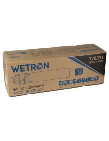 Свердловинний вихровий насос Wetron 4SKmw100M 778331 0.75 кВт - 4