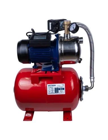 Насосная станция Wetron 775054/24 1.1 кВт, бак 24 литра, нержавеющая сталь - 4