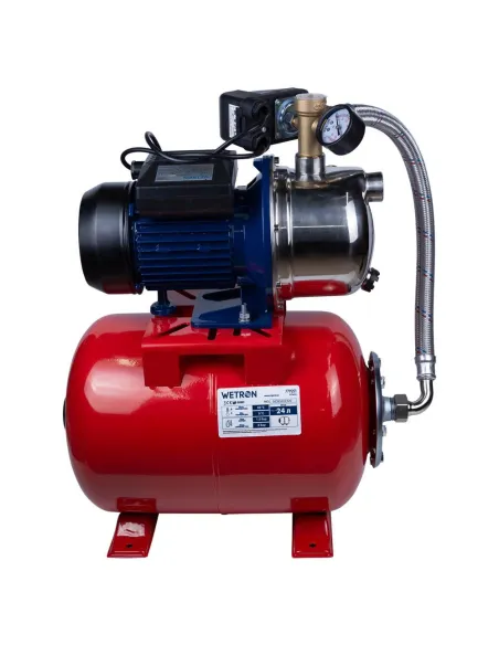 Насосная станция Wetron 775054/24 1.1 кВт, бак 24 литра, нержавеющая сталь - 4