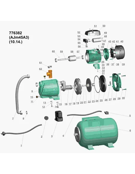 Насосная станция Leo 776382 0.45 кВт, бак 24 литра - 3