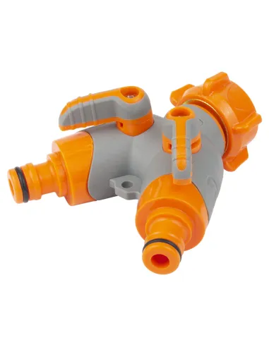 Кран распределительный с адаптерами Flora 5016614 2 выхода ABS+TPR - 4