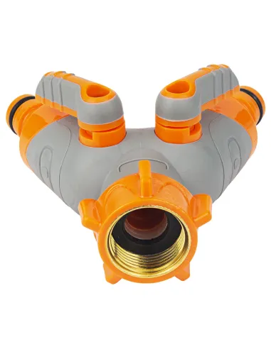 Кран распределительный с адаптерами Flora 5016614 2 выхода ABS+TPR - 5