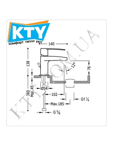Смеситель для раковины в ванной с гигиеническим душем Tres Flat-Tres 204.103.01 без донного клапана, хром - 1
