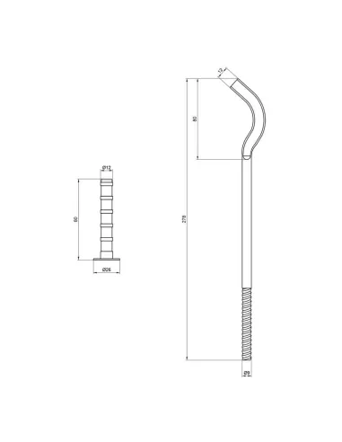 Комплект кронштейнів для чавунного радіатора SD Plus SD113280 10 х 280 мм - 2