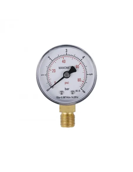Манометр SD Plus SD1706B 6 бар, нижнє підключення, 1/4 дюйми - 1