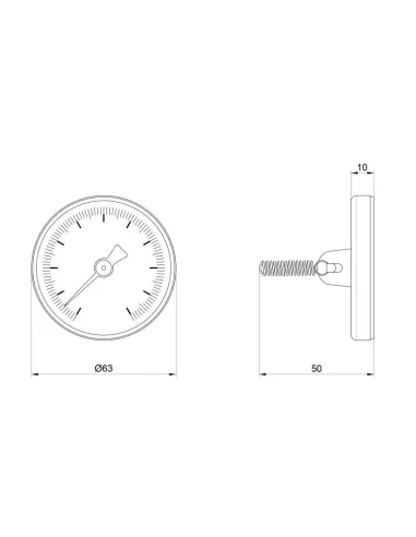 Термометр накладной SD Plus SD175 63 мм - 2