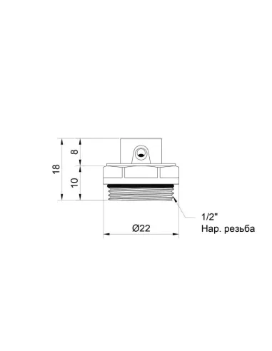 Кран Маевского ручной SD Plus SD210W15 1/2 дюйма - 2