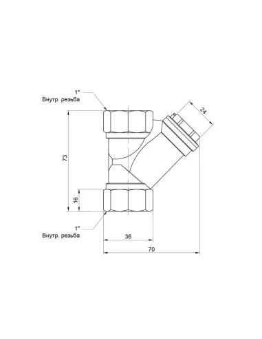 Фільтр грубої очистки SD Plus SD124W25 1 дюйм - 2