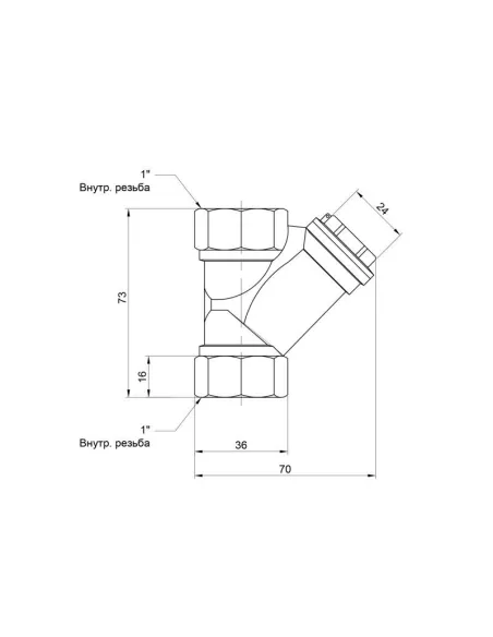 Фільтр грубої очистки SD Plus SD124W25 1 дюйм - 2