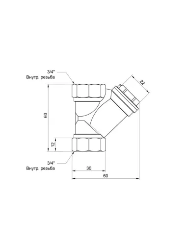 Фильтр грубой очистки SD Plus SD124W20 3/4 дюйма - 2