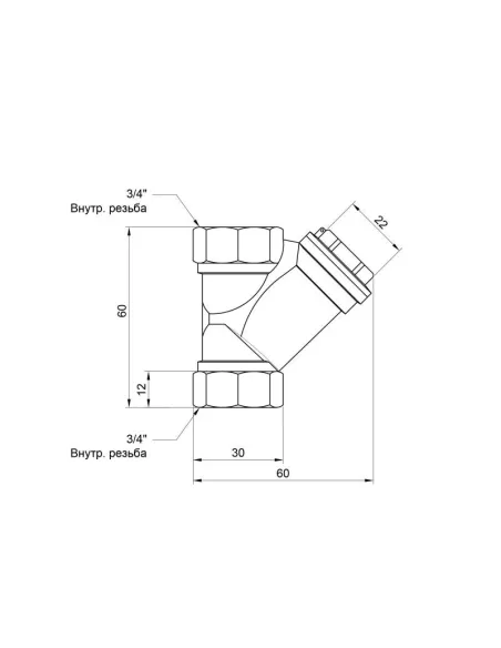 Фильтр грубой очистки SD Plus SD124W20 3/4 дюйма - 2