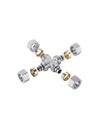 Крестовина обжимная SD Plus SD150W16161616 16 мм, для МП труб - 3