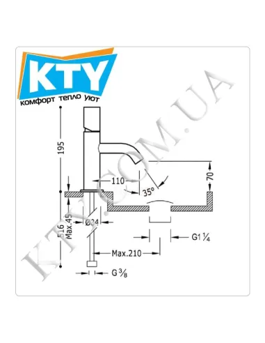 Смеситель для раковины в ванной с гигиеническим душем Tres Study-Tres 261.903.01 без донного клапана, хром - 1