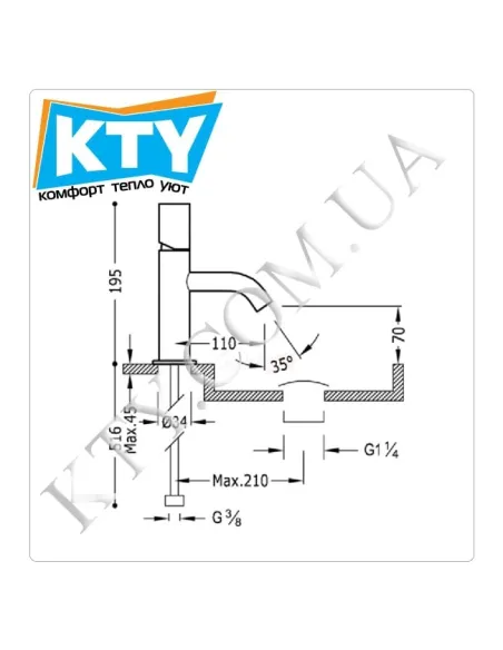 Смеситель для раковины в ванной с гигиеническим душем Tres Study-Tres 261.903.01 без донного клапана, хром - 1