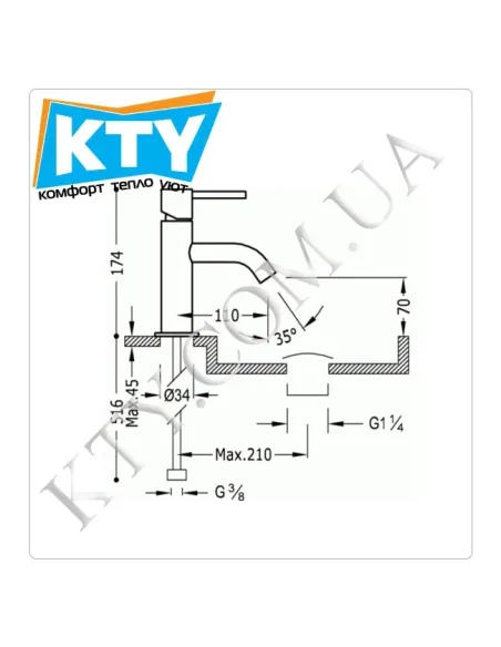 Змішувач для раковини у ванній кімнаті з гігієнічним душем Tres Study - Tres 262.903.01 без донного клапана, хром - 2