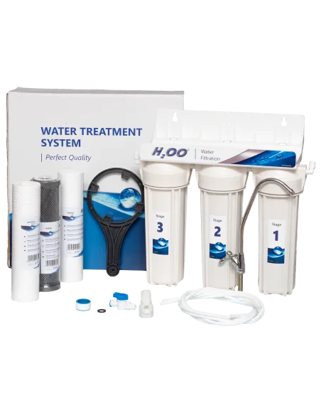 Проточный фильтр под мойку H2OO WFP3, 3 степени очистки - 1