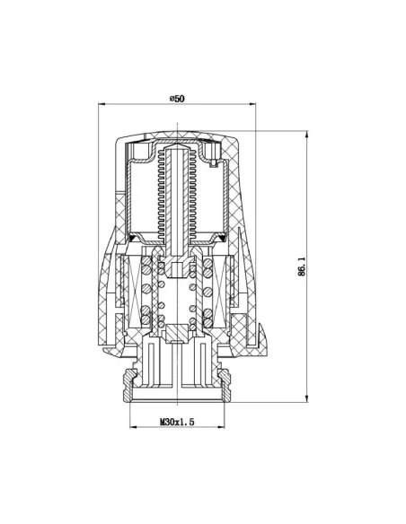 Термостатическая головка SD Forte SF254 М30 х 1,5 - 2