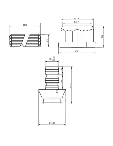 Евроконус SD Forte SFE00616 16 х 2 мм, 3/4 дюйма - 2