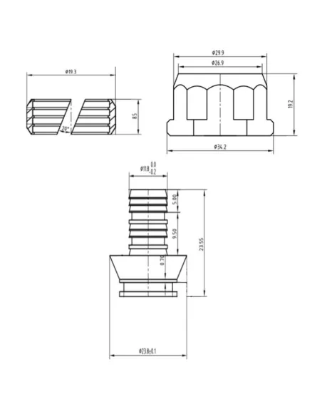 Евроконус SD Forte SFE00616 16 х 2 мм, 3/4 дюйма - 2