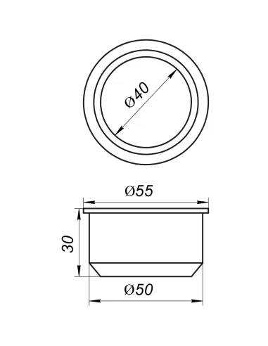 Редукція гумова для внутрішньої каналізації VS Plast 50 х 40 мм - 2