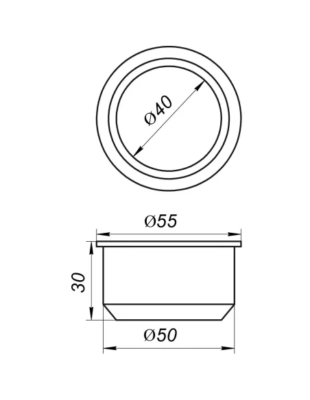 Редукція гумова для внутрішньої каналізації VS Plast 50 х 40 мм - 2