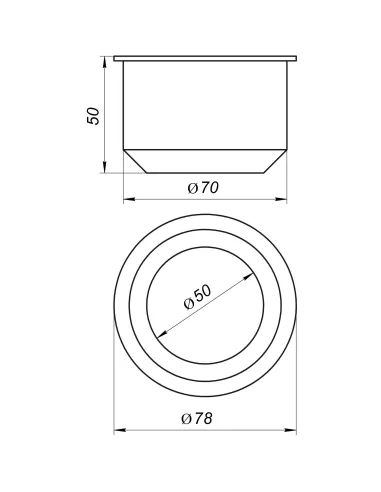 Редукция резиновая для внутренней канализации VS Plast 70 х 50 мм - 2