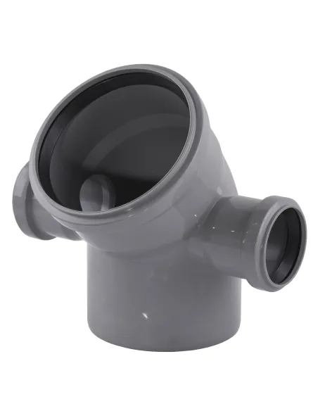 Колено для внутренней канализации VS Plast 2 пл 110 х 110 х 45 с отводом 2 х 50 мм - 1