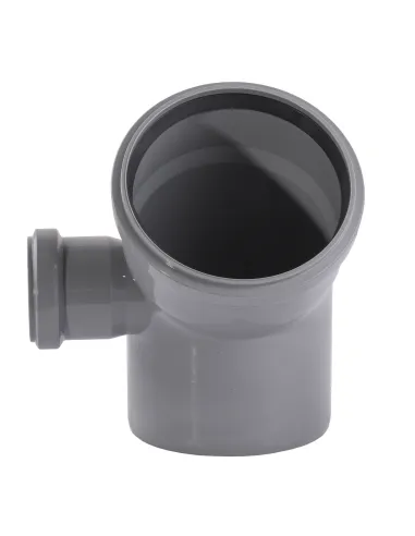 Коліно для внутрішньої каналізації VS Plast 2 пл 110 х 110 х 45 з відведенням 50 мм - 2