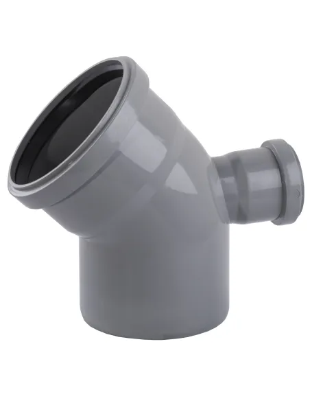 Колено для внутренней канализации VS Plast H 110 x 45 горизонтальное, с отводом 50 х 90 х 270 - 1
