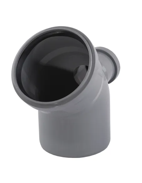 Колено для внутренней канализации VS Plast H 110 x 45 горизонтальное, с отводом 50 х 90 х 270 - 2