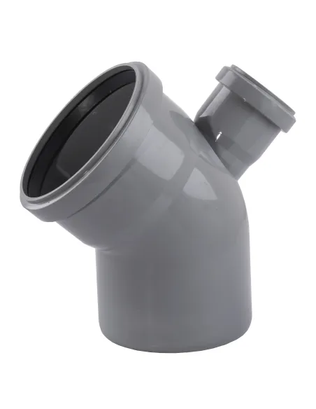 Коліно для внутрішньої каналізації VS Plast V 110 x 45 вертикальне, з відведенням 50 х 90 х 135 - 1