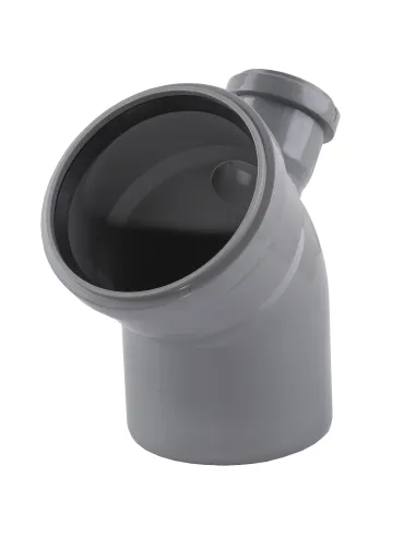 Коліно для внутрішньої каналізації VS Plast V 110 x 45 вертикальне, з відведенням 50 х 90 х 135 - 2